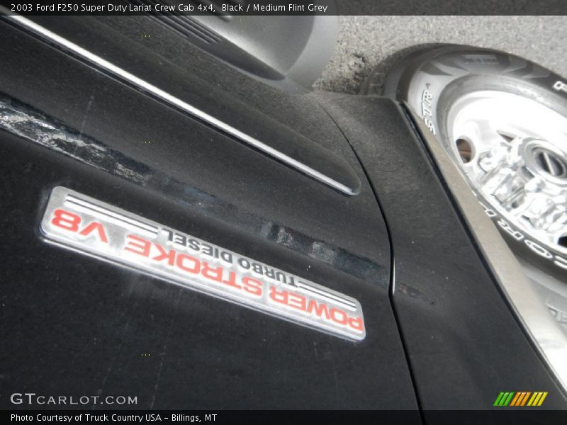Black / Medium Flint Grey 2003 Ford F250 Super Duty Lariat Crew Cab 4x4