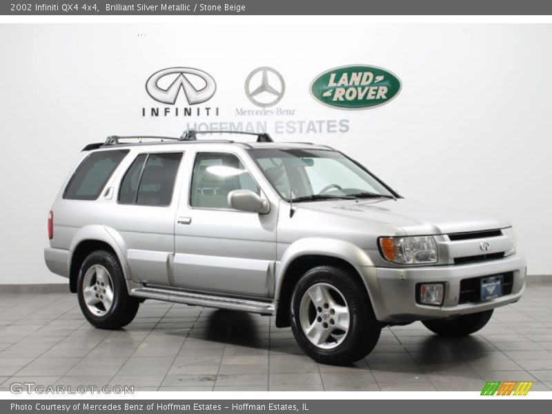 Brilliant Silver Metallic / Stone Beige 2002 Infiniti QX4 4x4
