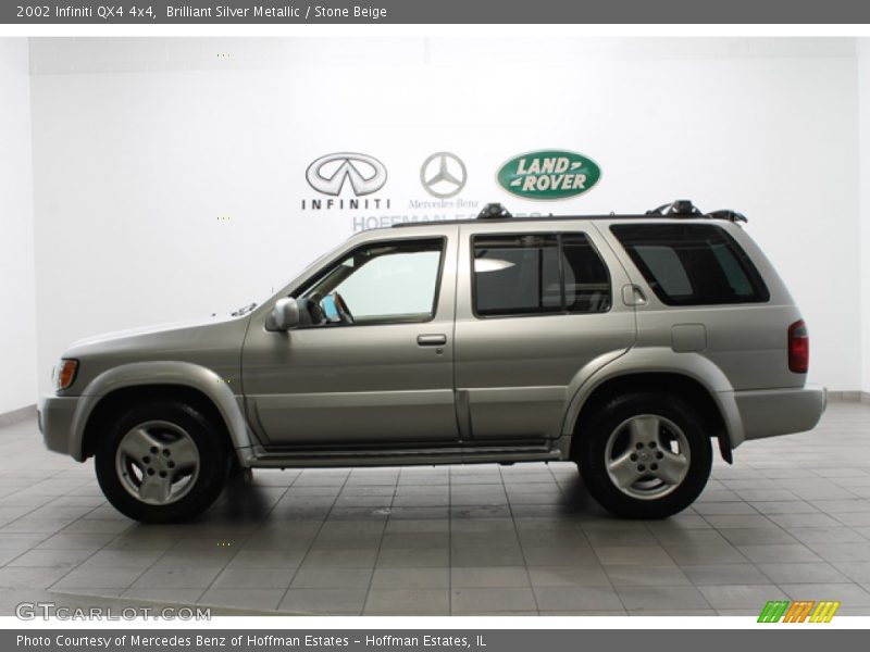 Brilliant Silver Metallic / Stone Beige 2002 Infiniti QX4 4x4