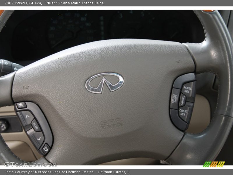Brilliant Silver Metallic / Stone Beige 2002 Infiniti QX4 4x4