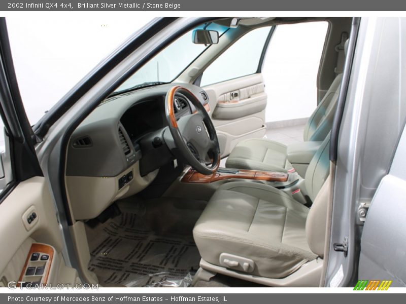 Brilliant Silver Metallic / Stone Beige 2002 Infiniti QX4 4x4