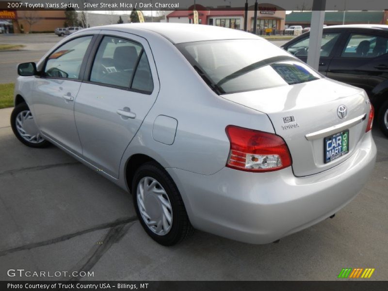 Silver Streak Mica / Dark Charcoal 2007 Toyota Yaris Sedan