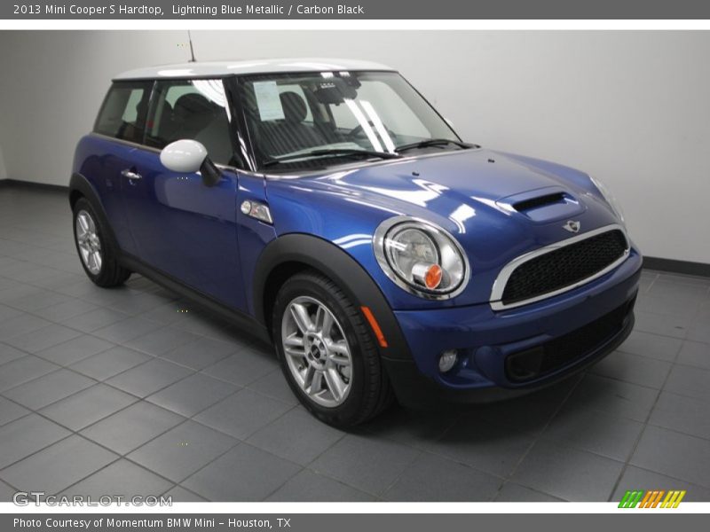 Lightning Blue Metallic / Carbon Black 2013 Mini Cooper S Hardtop