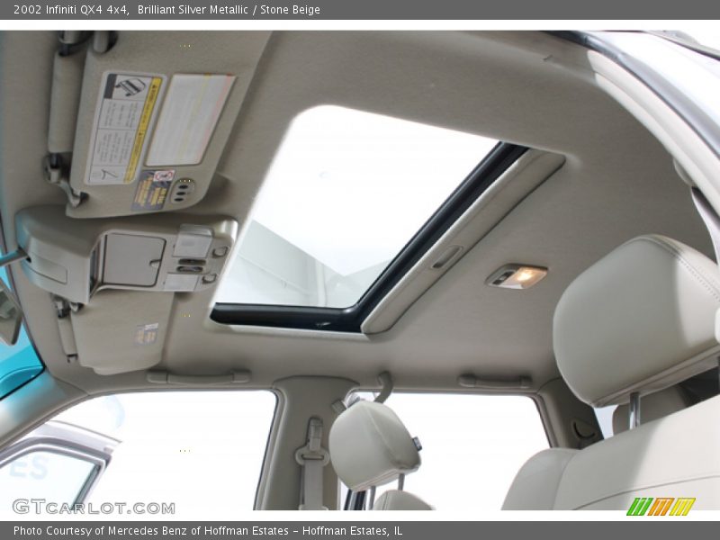 Brilliant Silver Metallic / Stone Beige 2002 Infiniti QX4 4x4