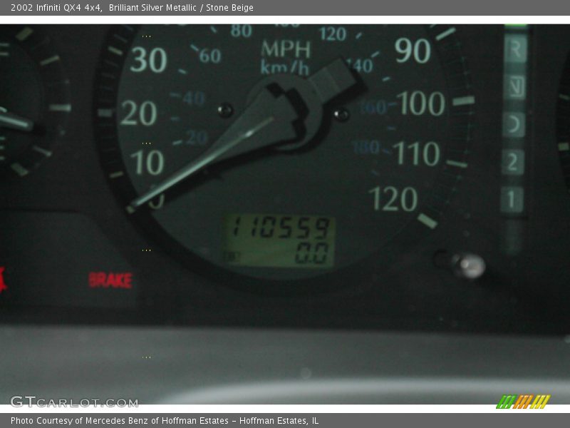 Brilliant Silver Metallic / Stone Beige 2002 Infiniti QX4 4x4
