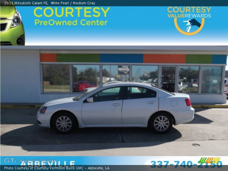White Pearl / Medium Gray 2011 Mitsubishi Galant FE