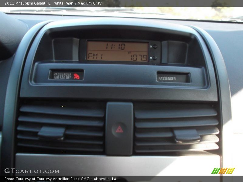 White Pearl / Medium Gray 2011 Mitsubishi Galant FE
