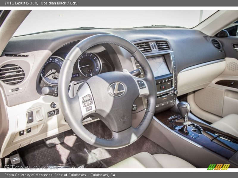 Obsidian Black / Ecru 2011 Lexus IS 350