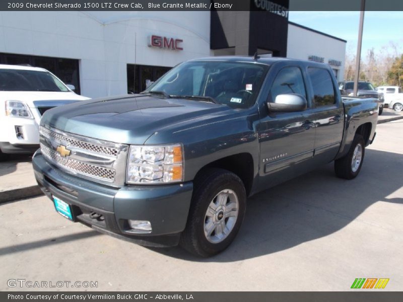 Blue Granite Metallic / Ebony 2009 Chevrolet Silverado 1500 LTZ Crew Cab