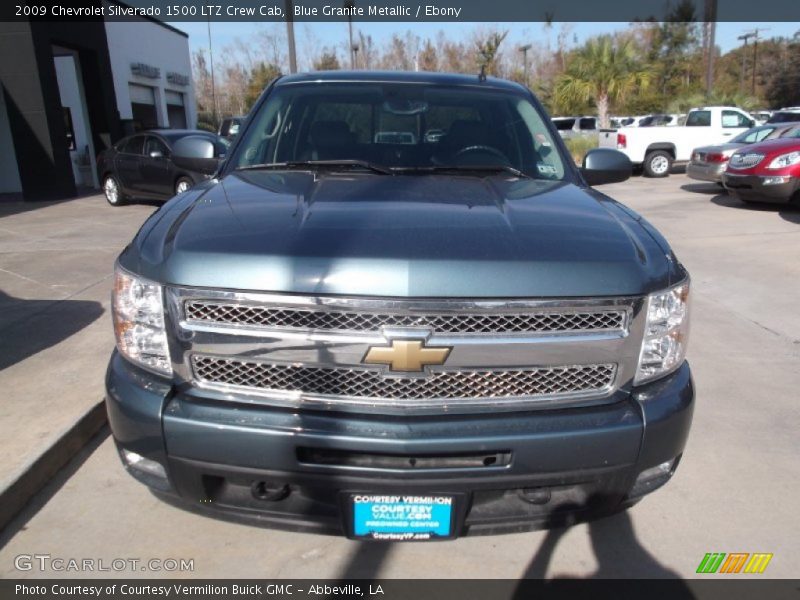 Blue Granite Metallic / Ebony 2009 Chevrolet Silverado 1500 LTZ Crew Cab