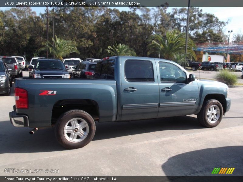 Blue Granite Metallic / Ebony 2009 Chevrolet Silverado 1500 LTZ Crew Cab