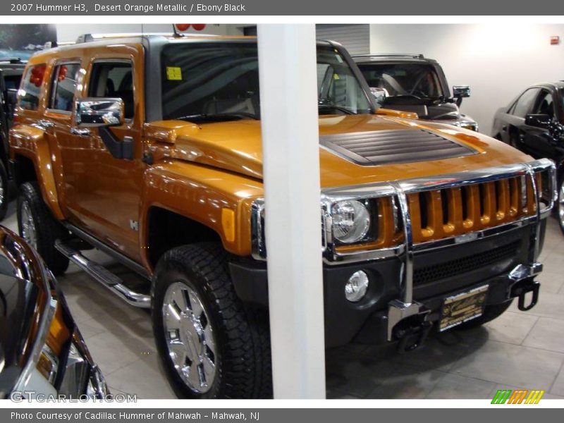 Desert Orange Metallic / Ebony Black 2007 Hummer H3