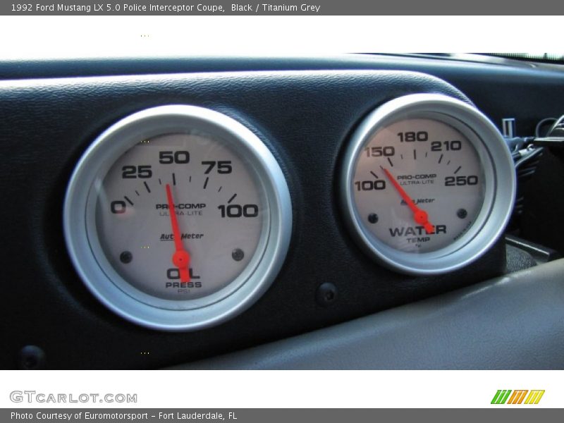 Black / Titanium Grey 1992 Ford Mustang LX 5.0 Police Interceptor Coupe