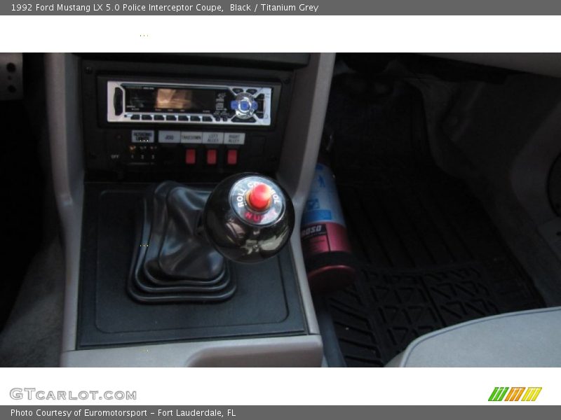 Black / Titanium Grey 1992 Ford Mustang LX 5.0 Police Interceptor Coupe