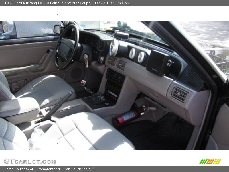 Black / Titanium Grey 1992 Ford Mustang LX 5.0 Police Interceptor Coupe