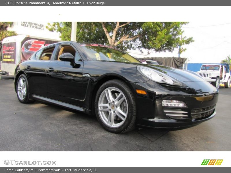 Amethyst Metallic / Luxor Beige 2012 Porsche Panamera 4
