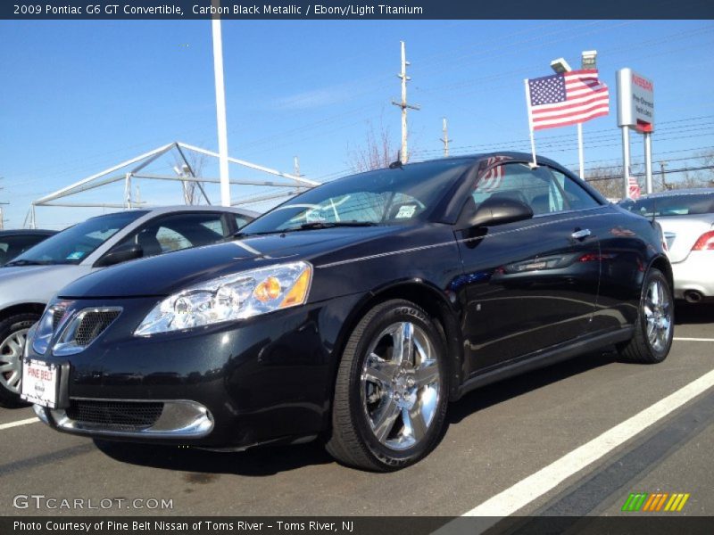 Carbon Black Metallic / Ebony/Light Titanium 2009 Pontiac G6 GT Convertible