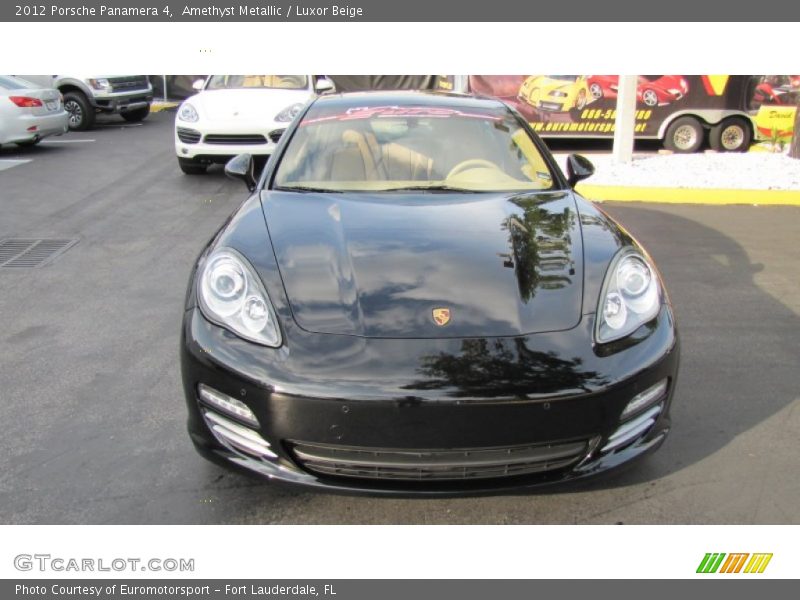 Amethyst Metallic / Luxor Beige 2012 Porsche Panamera 4