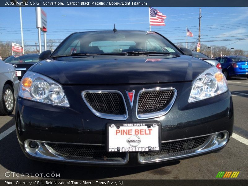 Carbon Black Metallic / Ebony/Light Titanium 2009 Pontiac G6 GT Convertible