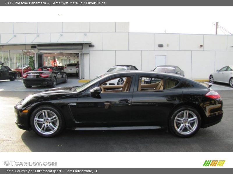 Amethyst Metallic / Luxor Beige 2012 Porsche Panamera 4