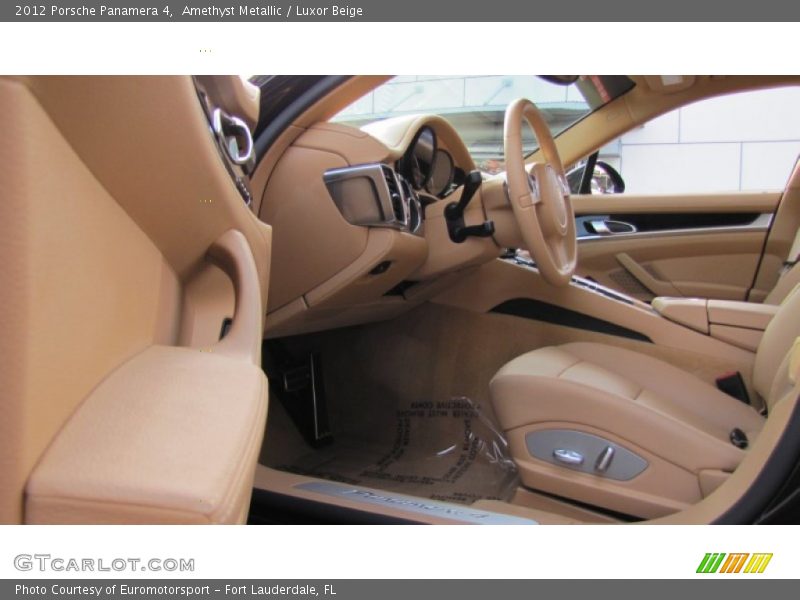Amethyst Metallic / Luxor Beige 2012 Porsche Panamera 4