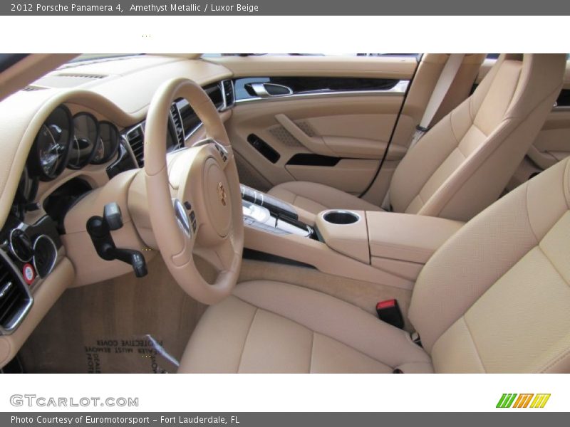 Amethyst Metallic / Luxor Beige 2012 Porsche Panamera 4