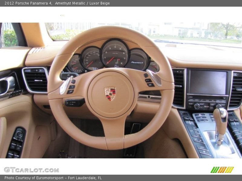 Amethyst Metallic / Luxor Beige 2012 Porsche Panamera 4