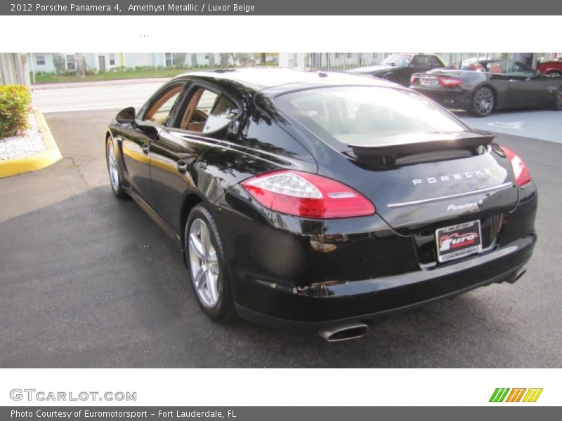 Amethyst Metallic / Luxor Beige 2012 Porsche Panamera 4