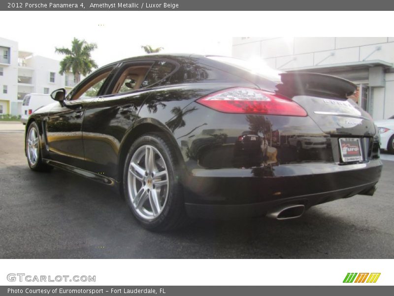 Amethyst Metallic / Luxor Beige 2012 Porsche Panamera 4