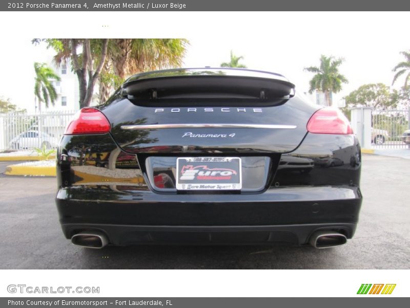 Amethyst Metallic / Luxor Beige 2012 Porsche Panamera 4