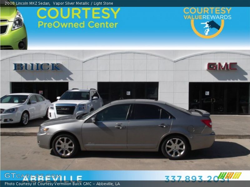 Vapor Silver Metallic / Light Stone 2008 Lincoln MKZ Sedan