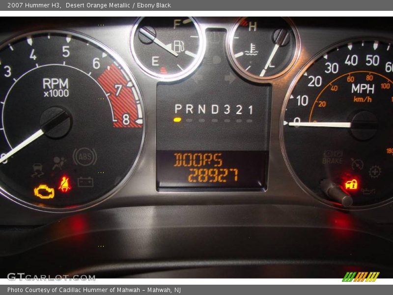 Desert Orange Metallic / Ebony Black 2007 Hummer H3