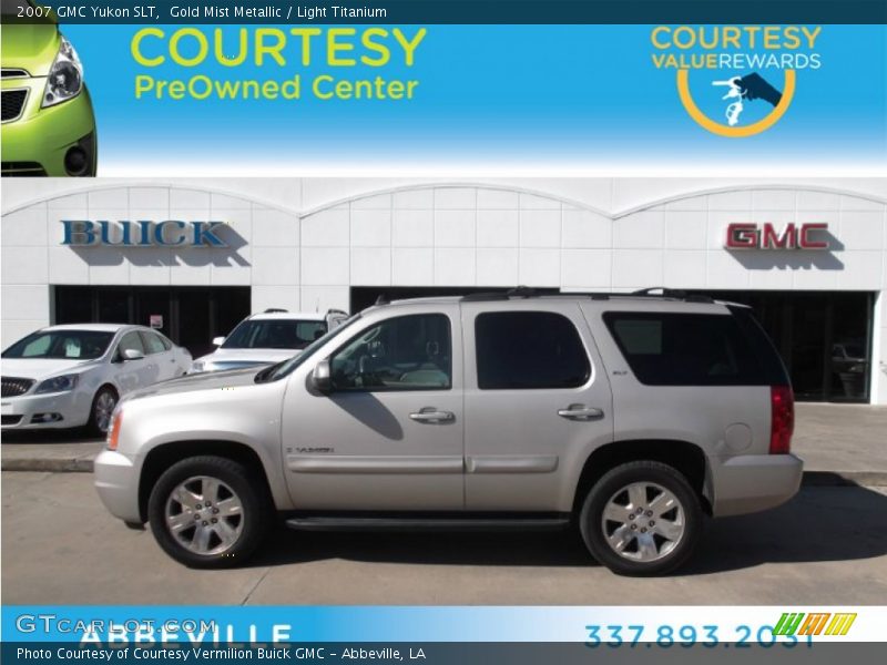 Gold Mist Metallic / Light Titanium 2007 GMC Yukon SLT