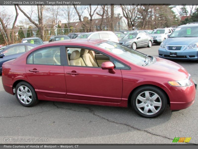 Tango Red Pearl / Ivory 2007 Honda Civic LX Sedan