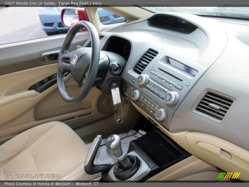 Tango Red Pearl / Ivory 2007 Honda Civic LX Sedan