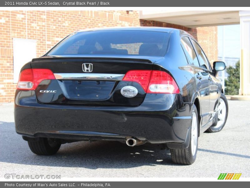 Crystal Black Pearl / Black 2011 Honda Civic LX-S Sedan