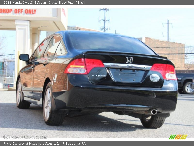 Crystal Black Pearl / Black 2011 Honda Civic LX-S Sedan