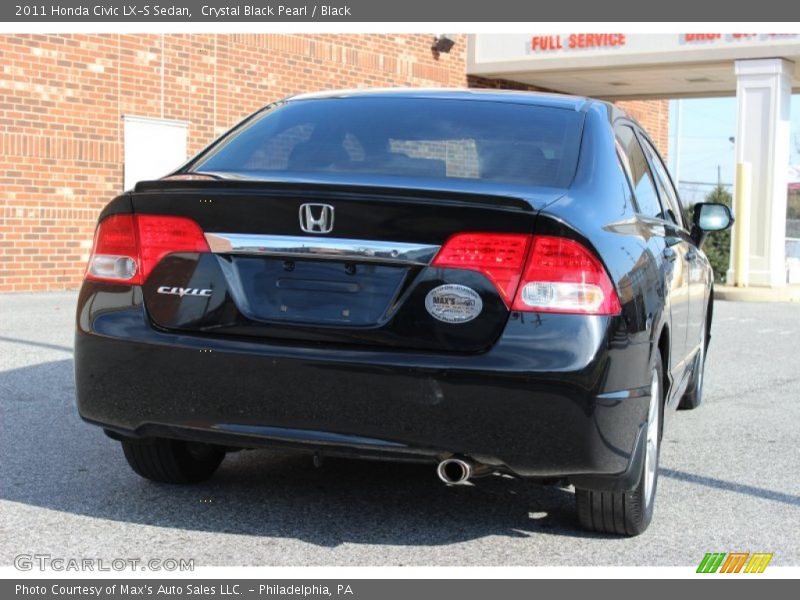 Crystal Black Pearl / Black 2011 Honda Civic LX-S Sedan
