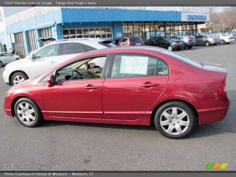 Tango Red Pearl / Ivory 2007 Honda Civic LX Sedan