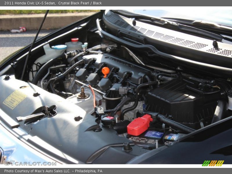 Crystal Black Pearl / Black 2011 Honda Civic LX-S Sedan