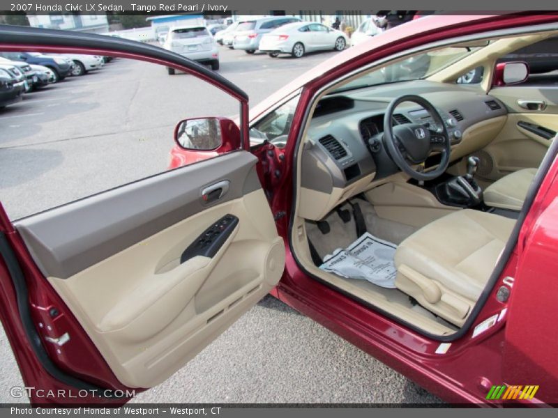 Tango Red Pearl / Ivory 2007 Honda Civic LX Sedan