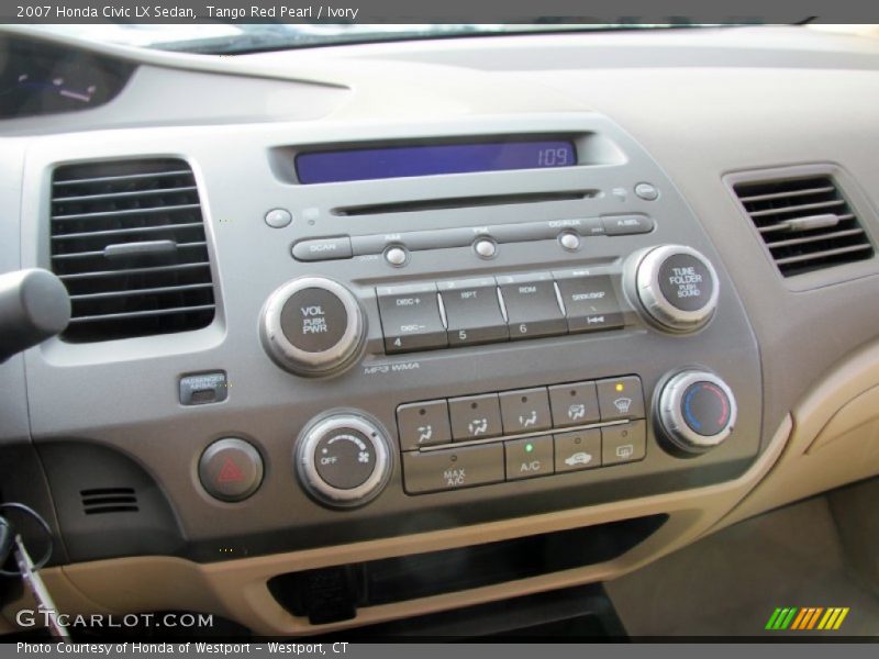 Tango Red Pearl / Ivory 2007 Honda Civic LX Sedan
