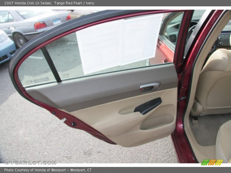 Tango Red Pearl / Ivory 2007 Honda Civic LX Sedan