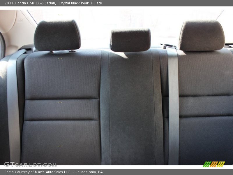 Crystal Black Pearl / Black 2011 Honda Civic LX-S Sedan