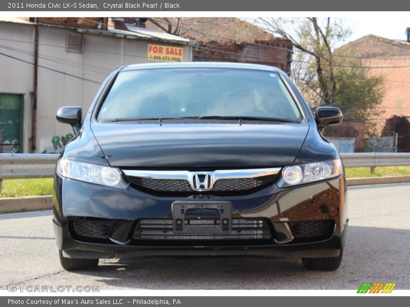 Crystal Black Pearl / Black 2011 Honda Civic LX-S Sedan