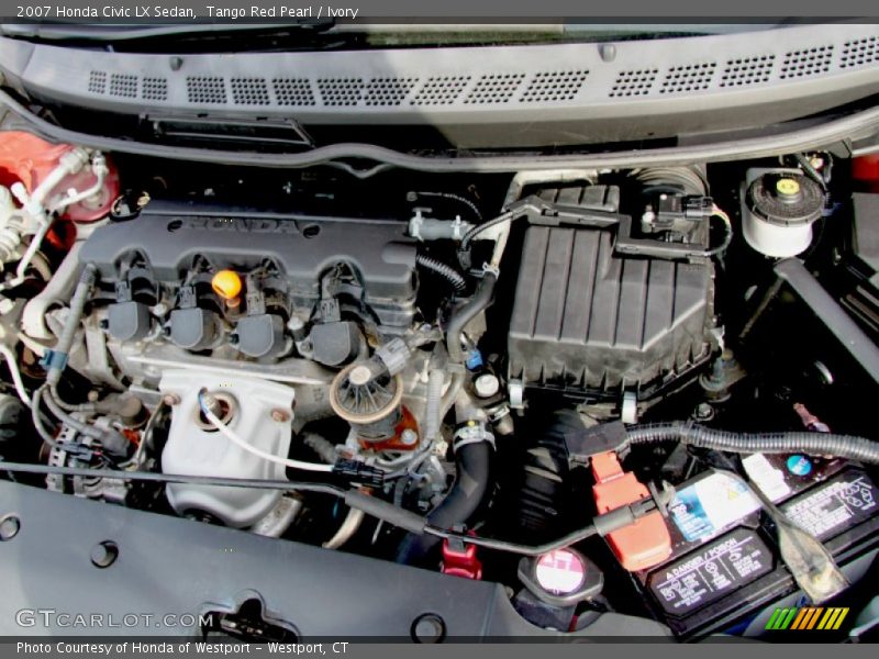 Tango Red Pearl / Ivory 2007 Honda Civic LX Sedan