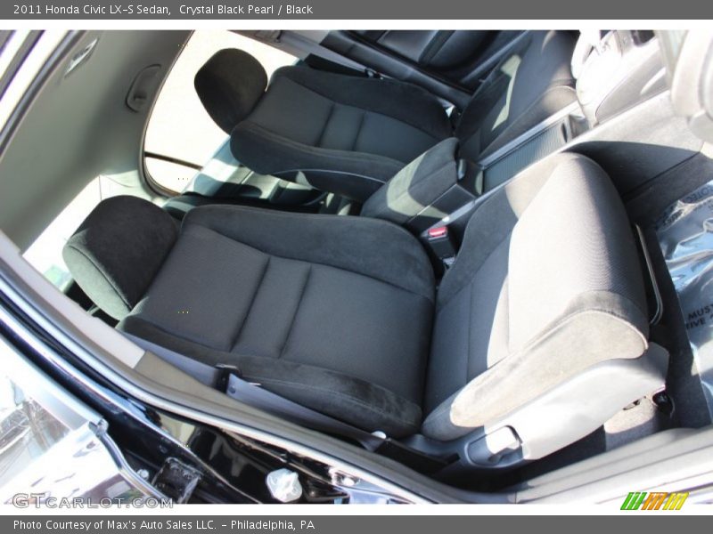 Crystal Black Pearl / Black 2011 Honda Civic LX-S Sedan