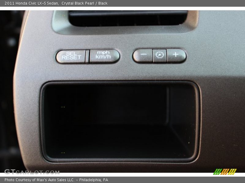 Crystal Black Pearl / Black 2011 Honda Civic LX-S Sedan