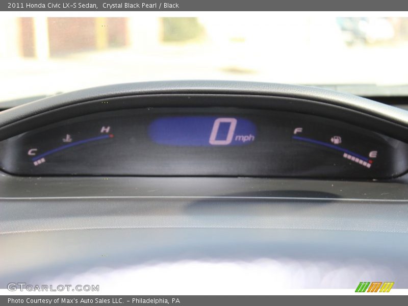 Crystal Black Pearl / Black 2011 Honda Civic LX-S Sedan
