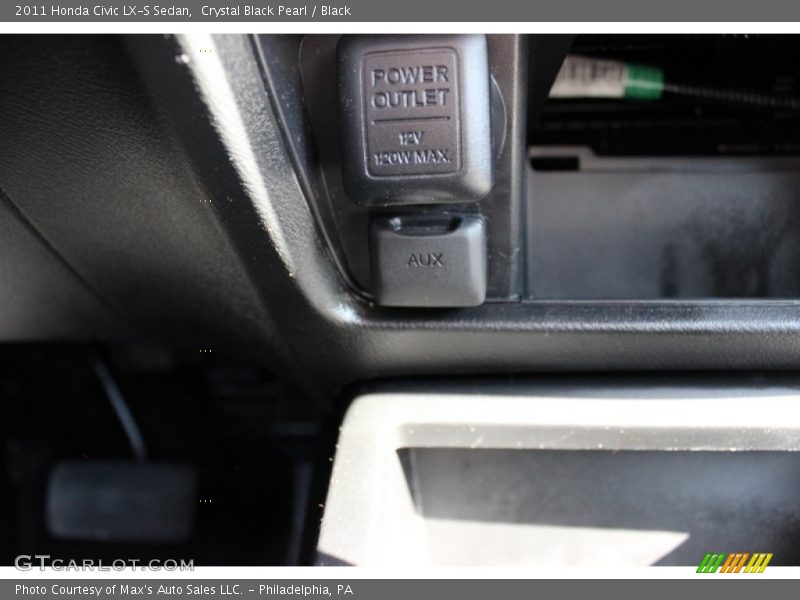 Crystal Black Pearl / Black 2011 Honda Civic LX-S Sedan